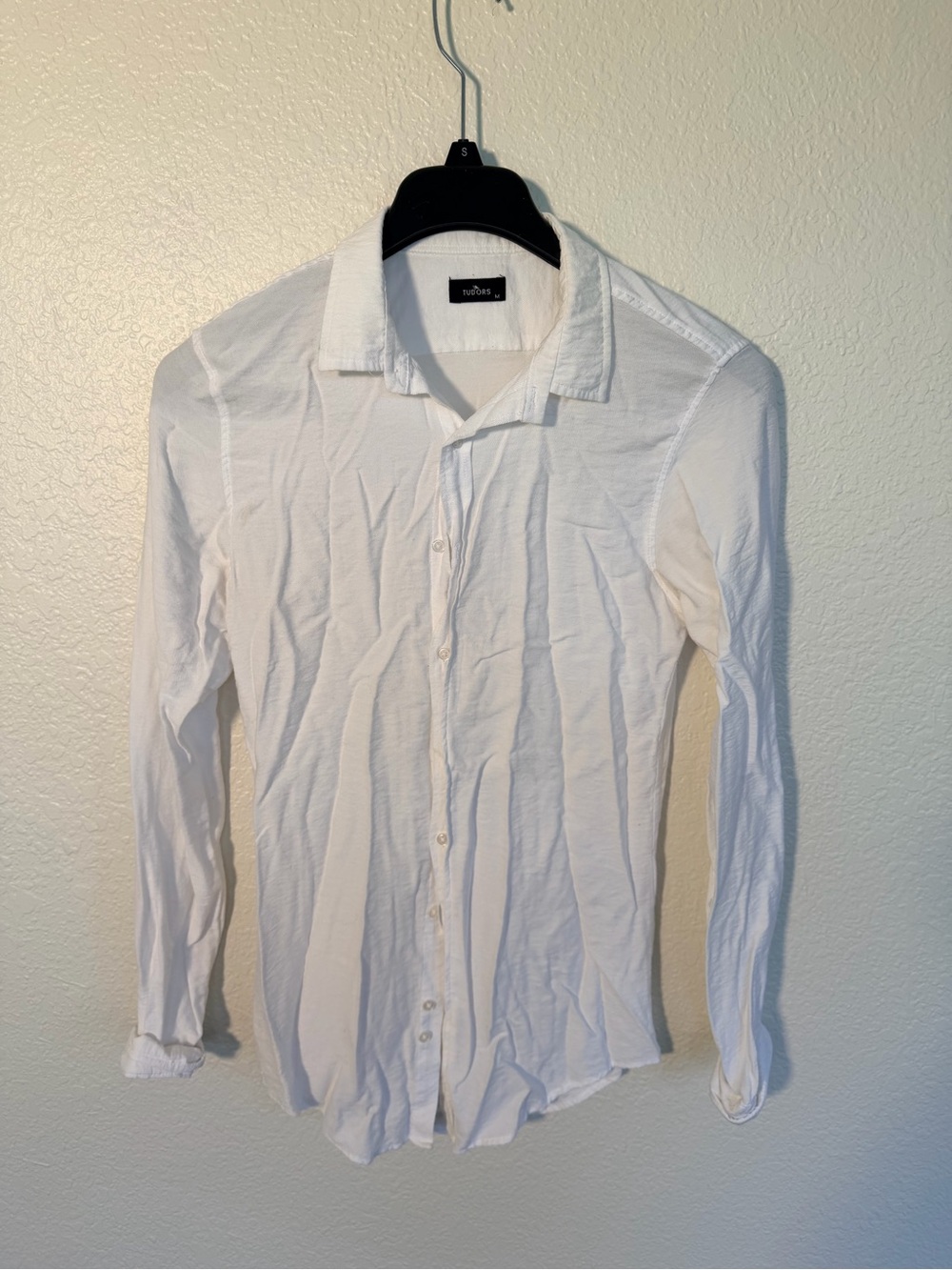 Tudor White Slim-Fit Button Down Shirt